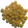 60 6x9mm Topaz & Orange Marble Glass Spacer Beads